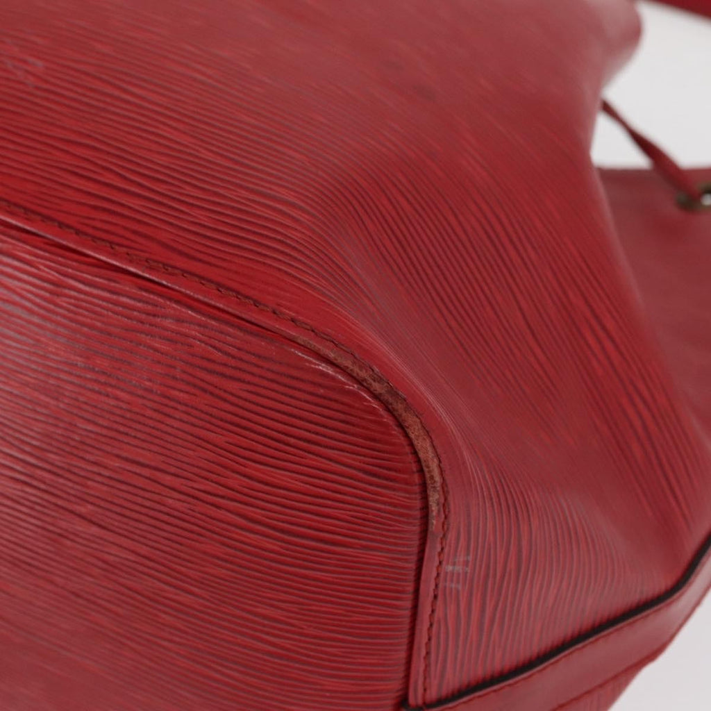 Louis Vuitton Petit Noe Handbag Epi Leather Red Leather Shoulder Bag Bag (Pre-Owned)