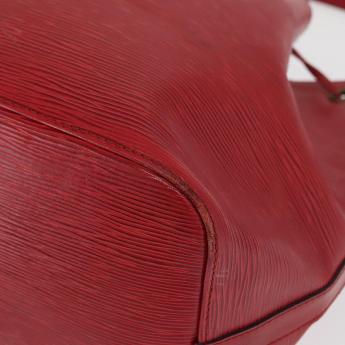 Louis Vuitton Petit Noe Handbag Epi Leather Red Leather Shoulder Bag Bag (Pre-Owned)