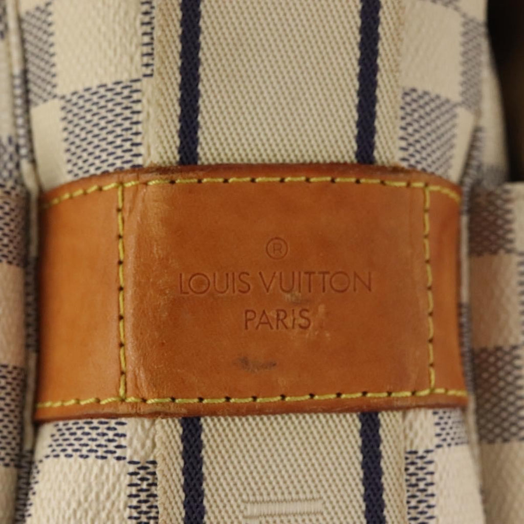 Louis Vuitton Naviglio Handbag Damier White Canvas Shoulder Bag Bag (Pre-Owned)