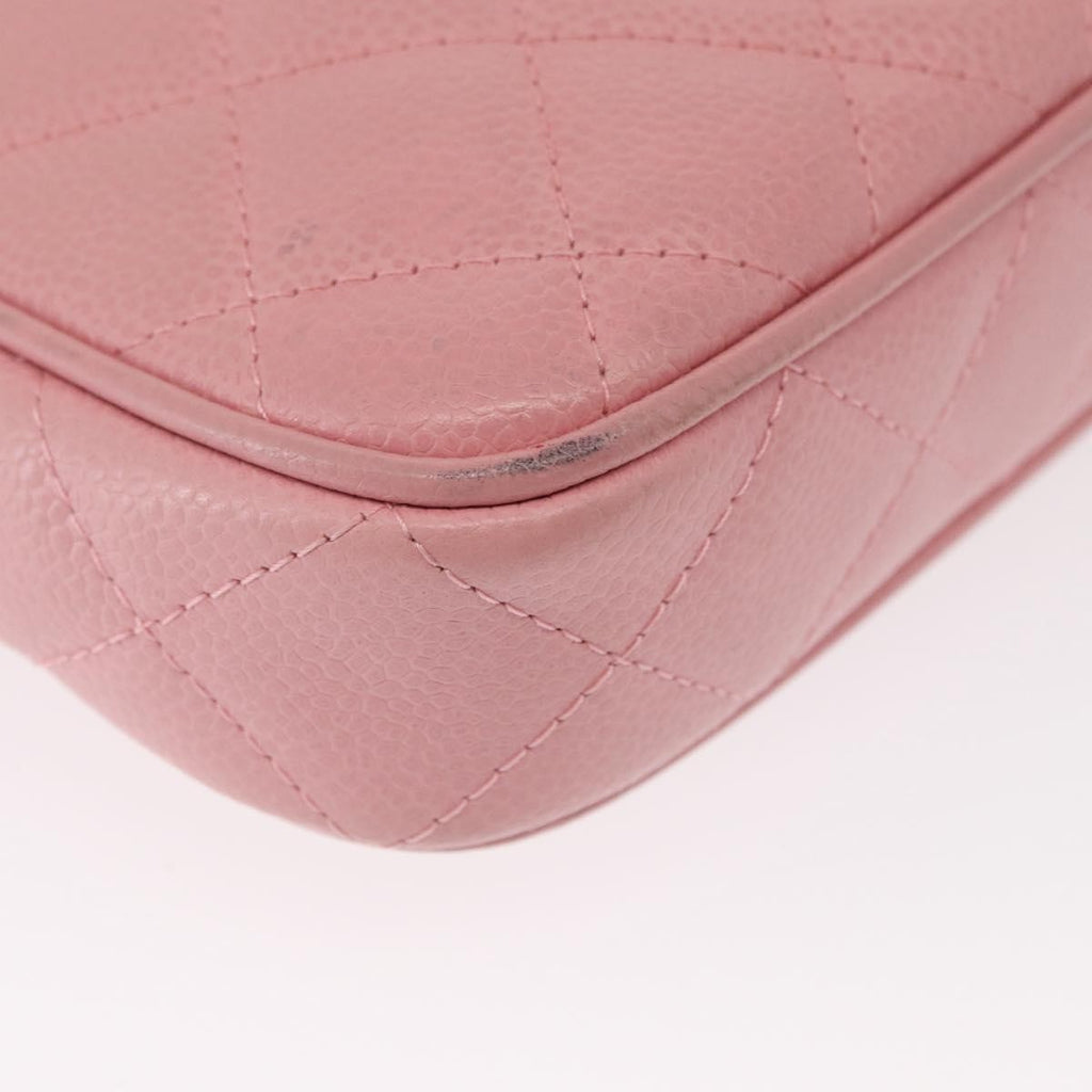 Chanel Timeless Cc Chain Shoulder Bag Quilted Caviar Pink Leather Shoulder Bag Bag (Pre-Owned)