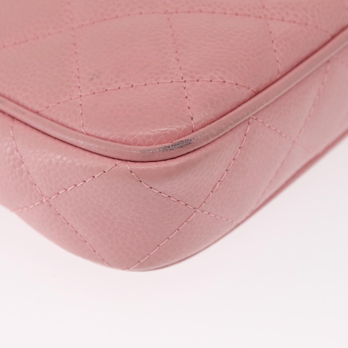 Chanel Timeless Cc Chain Shoulder Bag Quilted Caviar Pink Leather Shoulder Bag Bag (Pre-Owned)
