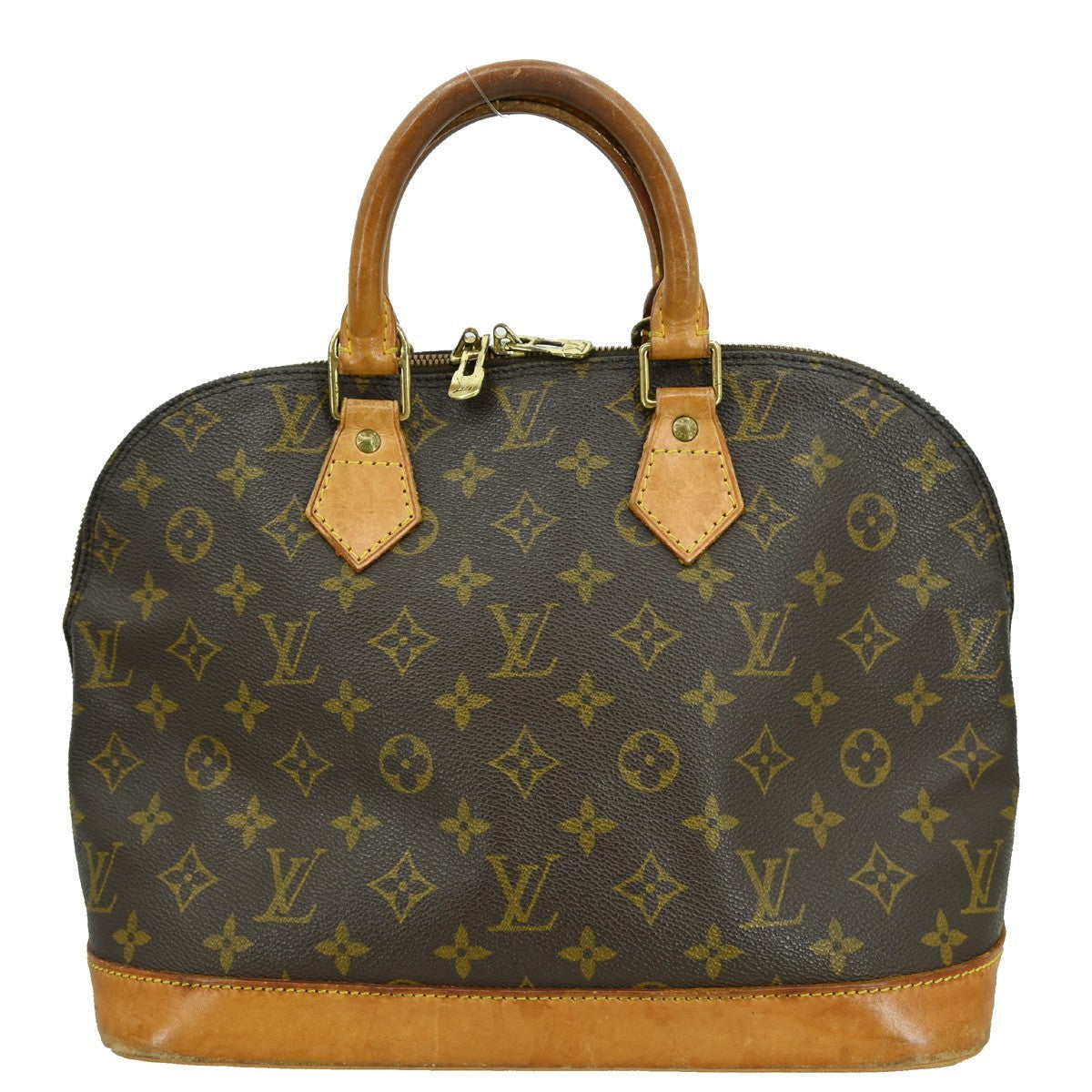 Louis Vuitton Alma Handbag Monogram Canvas Brown Canvas Handbag (Pre-Owned)
