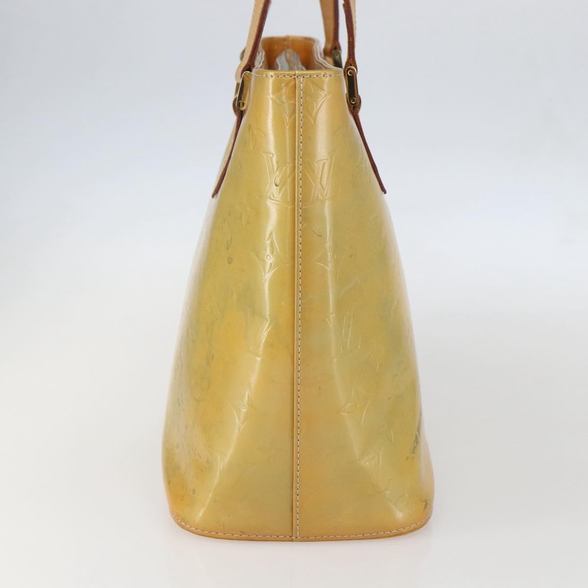 Louis Vuitton Houston Handbag Monogram Vernis Beige Patent_Leather Tote Bag Bag (Pre-Owned)