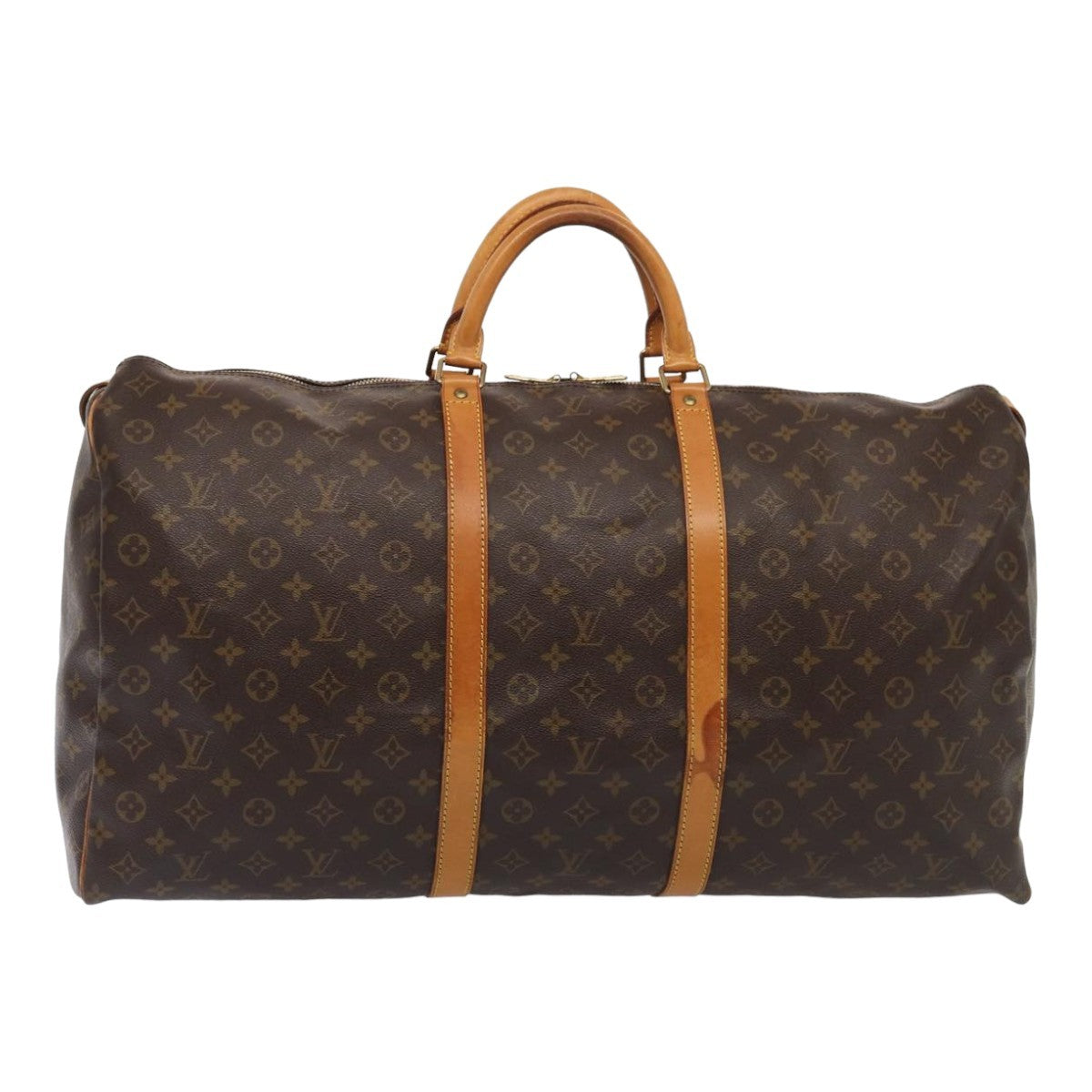 Louis Vuitton Keepall Bag Monogram Canvas Brown Canvas Travel Bag Bag (Pre-Owned)