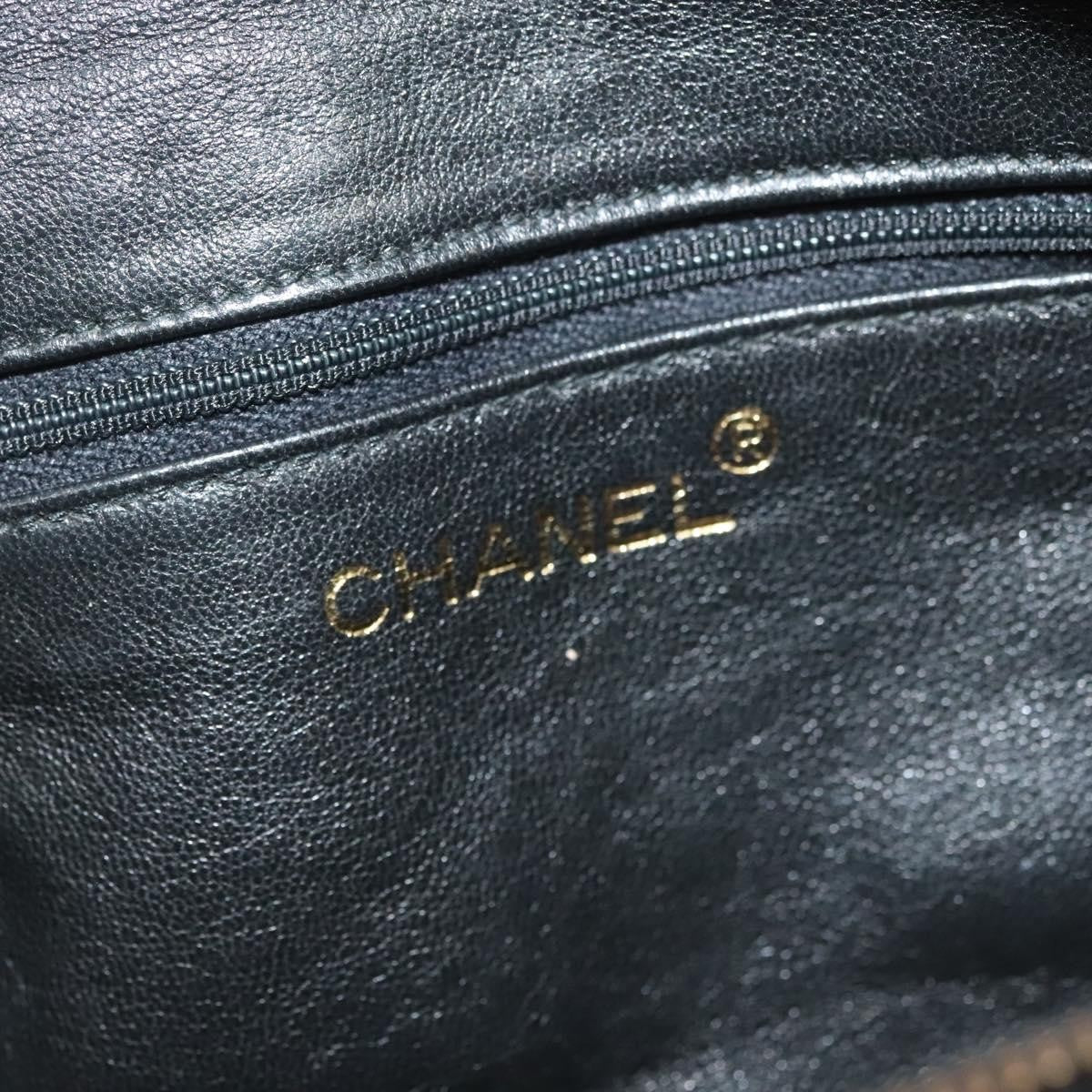 Chanel Vintage Zip Belt Bag Quilted Caviar Black Leather Clutche & Pouche Bag (Pre-Owned)