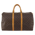 Louis Vuitton Keepall Bag Monogram Canvas Brown Canvas Travel Bag Bag (Pre-Owned)