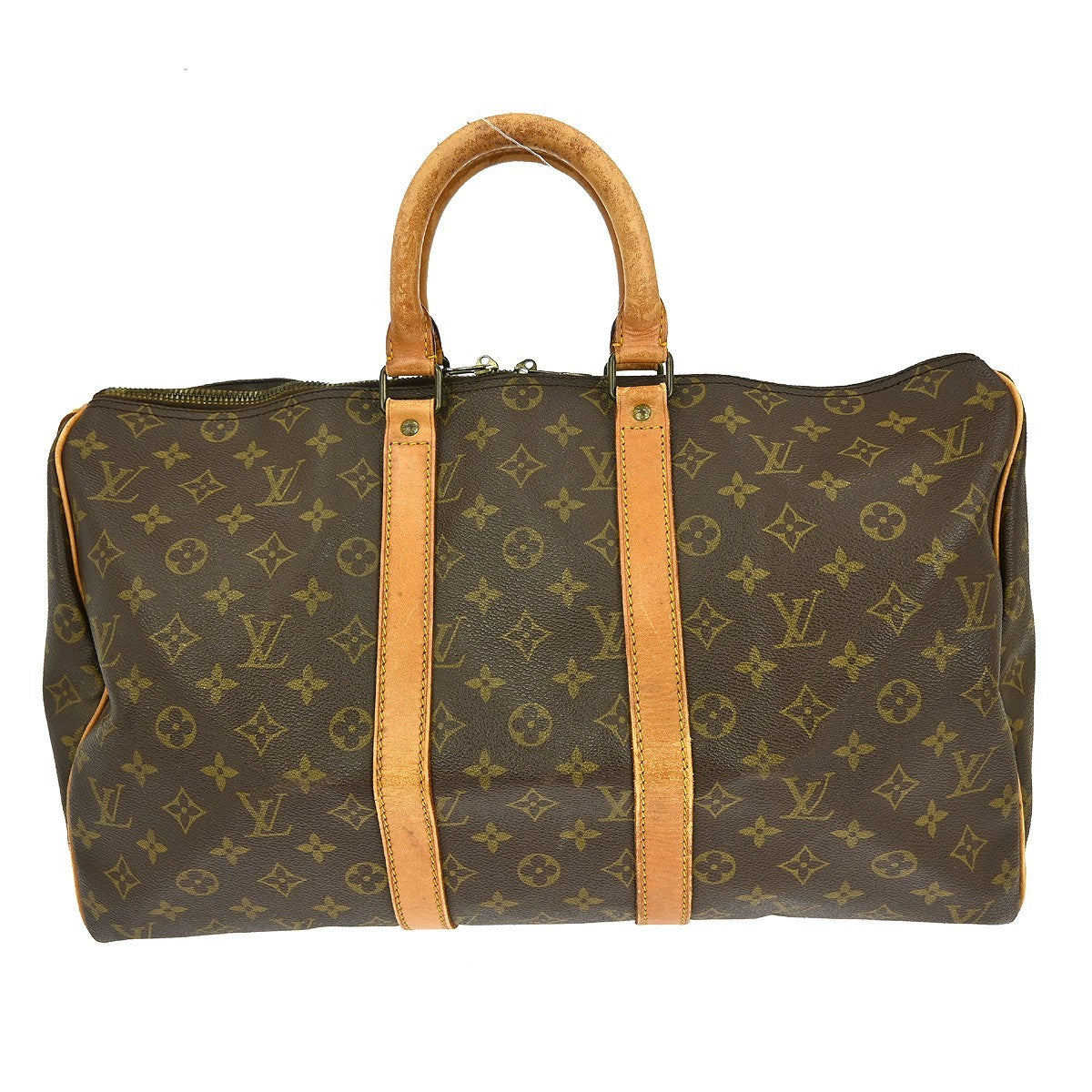Louis Vuitton Keepall Bag Monogram Canvas Brown Canvas Travel Bag Bag (Pre-Owned)