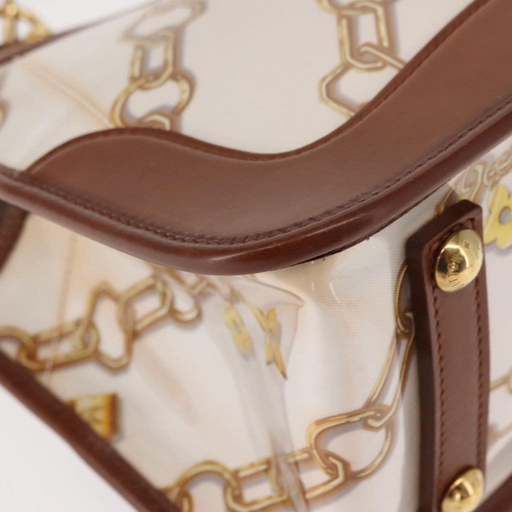 Louis Vuitton Charms Cabas Pvc Over Printed Silk Brown Canvas Handbag (Pre-Owned)