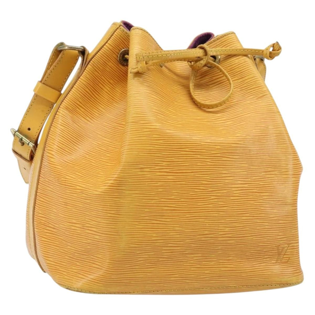 Louis Vuitton Petit Noe Handbag Epi Leather Yellow Leather Shoulder Bag Bag (Pre-Owned)