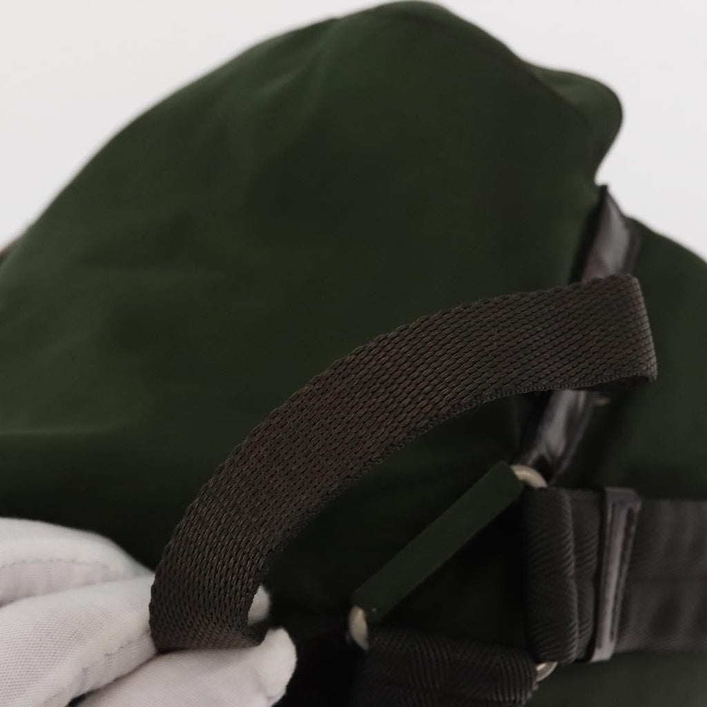 Prada Double Front Pocket Backpack Tessuto Khaki Nylon Backpack Bag (Pre-Owned)