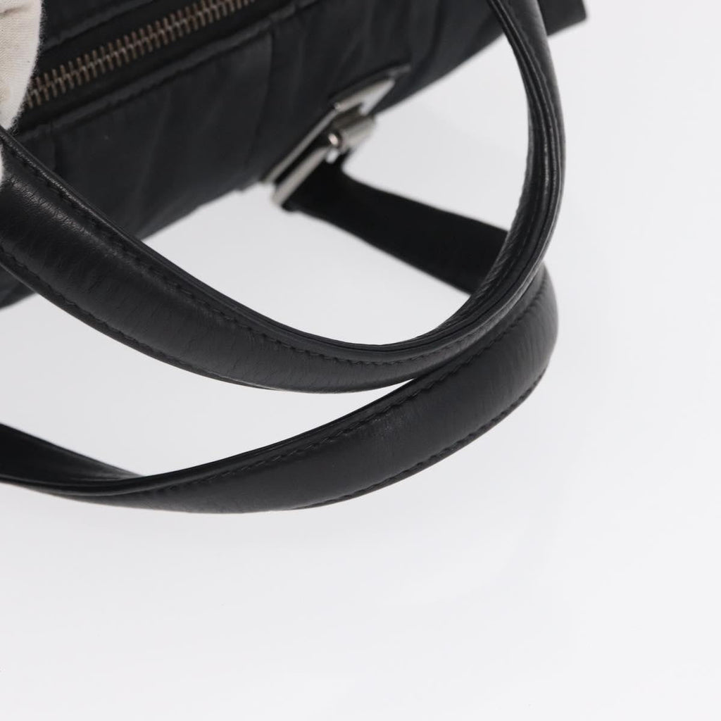 Chanel Square Stitch Boston Bag Quilted Nylon Black Nylon Travel Bag Bag (Pre-Owned)