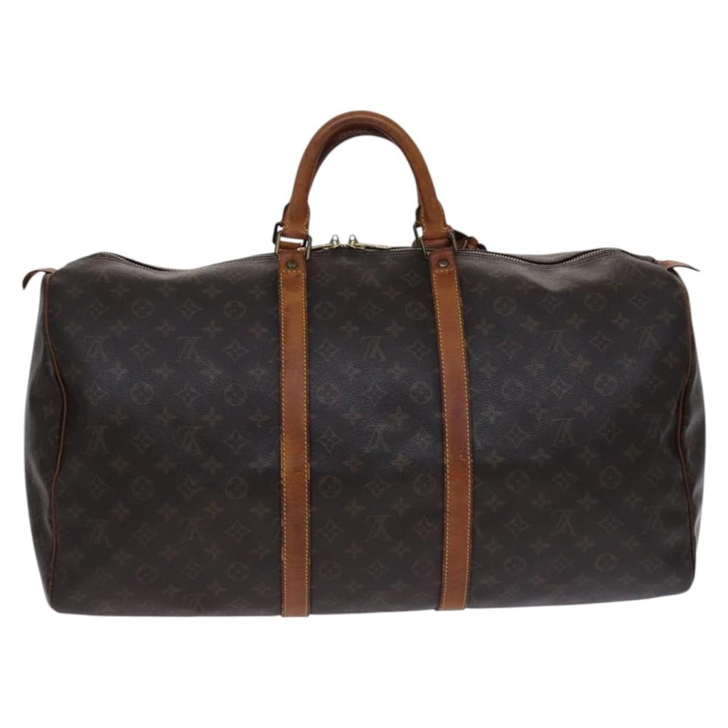 Louis Vuitton Keepall Bag Monogram Canvas Brown Canvas Travel Bag Bag (Pre-Owned)
