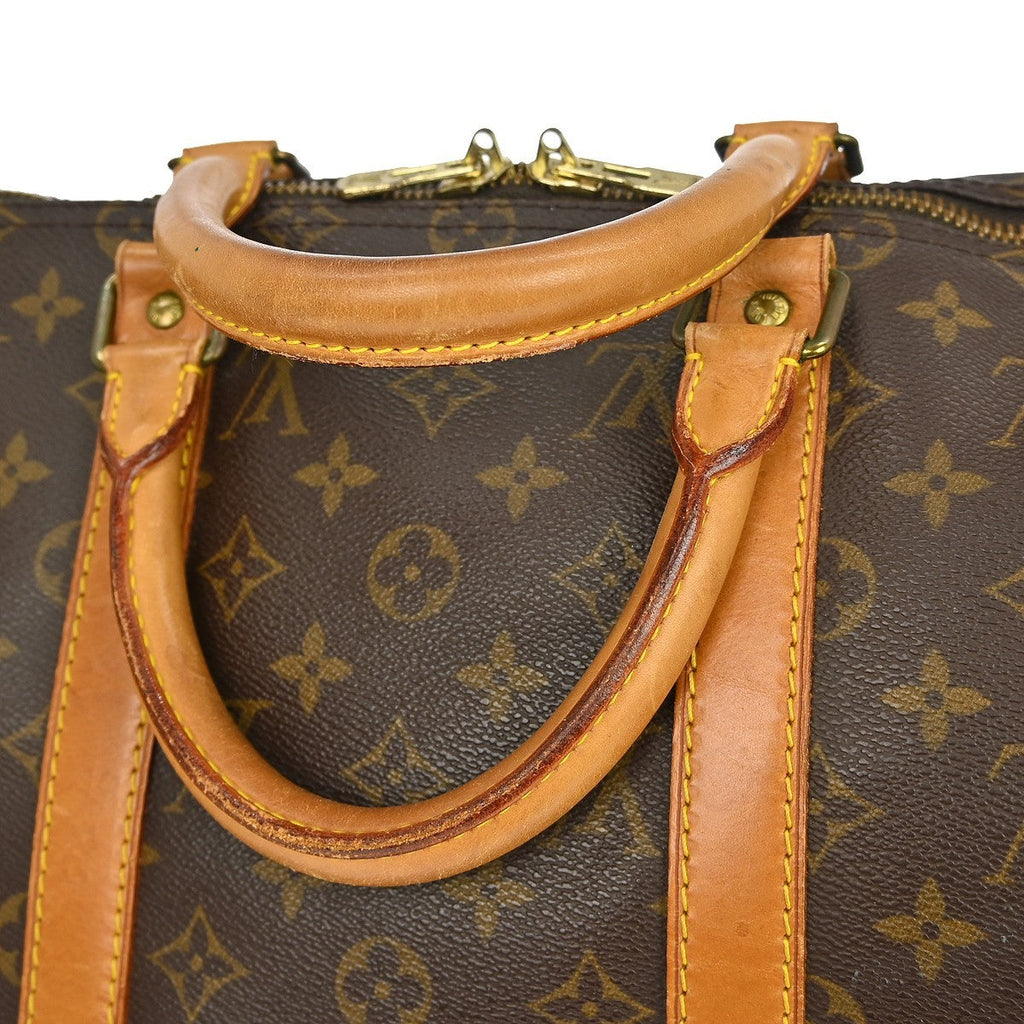 Louis Vuitton Keepall Bag Monogram Canvas Brown Canvas Travel Bag Bag (Pre-Owned)