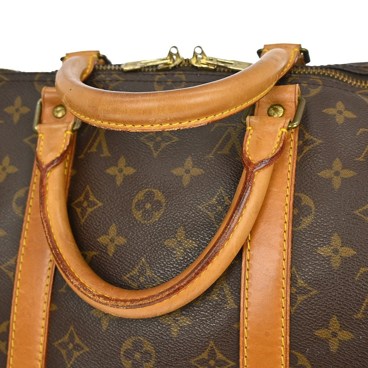 Louis Vuitton Keepall Bag Monogram Canvas Brown Canvas Travel Bag Bag (Pre-Owned)