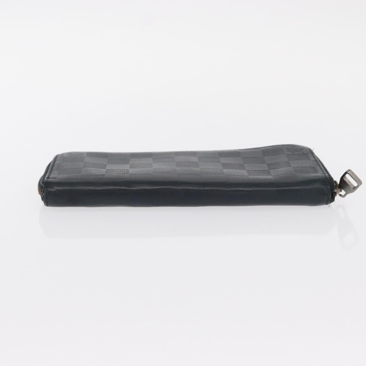 Louis Vuitton Zippy Wallet Vertical Damier Infini Leather Navy Leather Wallets Accessory (Pre-Owned)