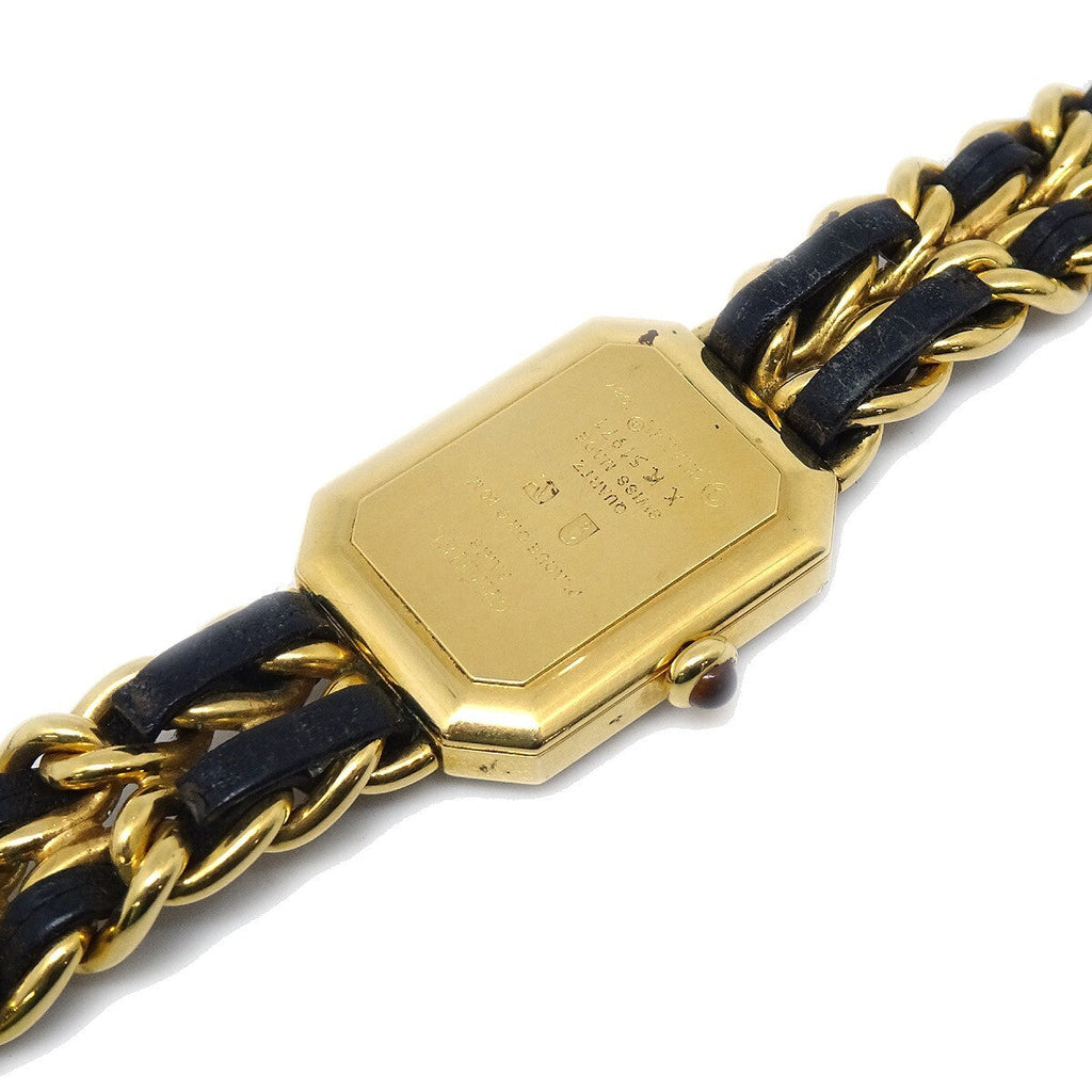 Chanel Premiere Rock Quartz Watch Plated Metal And Leather Watch (Pre-Owned)