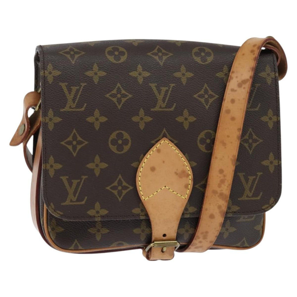 Louis Vuitton Cartouchiere Handbag Monogram Canvas Brown Canvas Shoulder Bag Bag (Pre-Owned)
