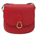 Louis Vuitton Saint Cloud Handbag Epi Leather Red Leather Shoulder Bag Bag (Pre-Owned)