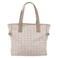 Chanel Travel Line Tote Nylon Beige Nylon Tote Bag Bag (Pre-Owned)
