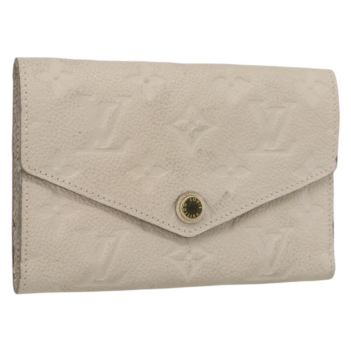 Louis Vuitton Zoe Wallet Monogram Empreinte Leather Beige Leather Wallets Accessory (Pre-Owned)