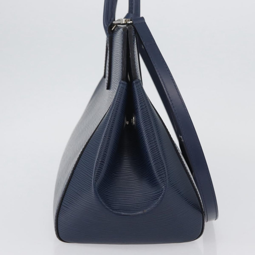 Louis Vuitton Marly Handbag Epi Leather Blue Leather Handbag (Pre-Owned)