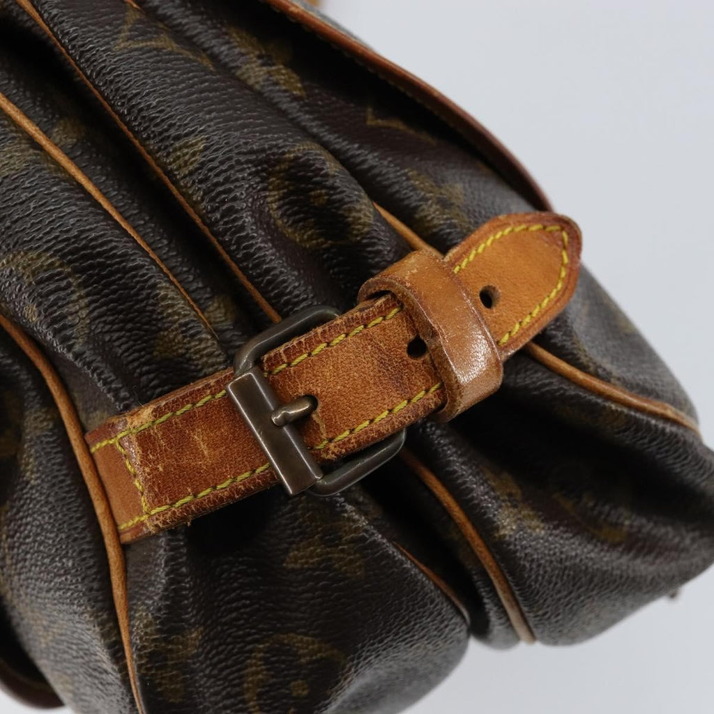 Louis Vuitton Saumur Handbag Monogram Canvas Brown Canvas Shoulder Bag Bag (Pre-Owned)