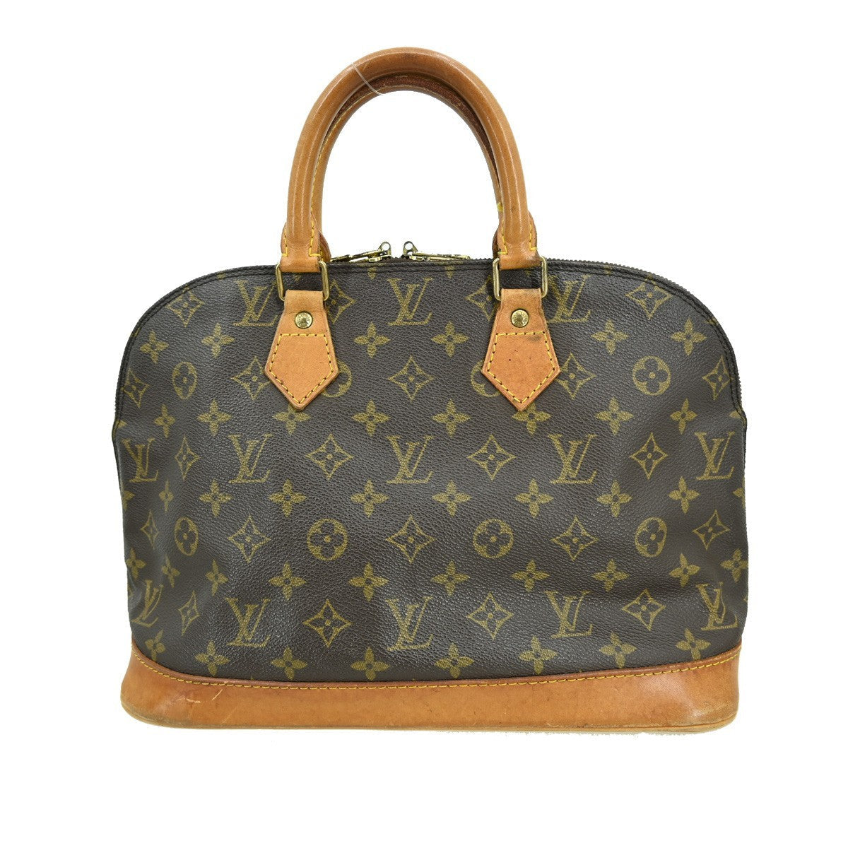 Louis Vuitton Alma Handbag Monogram Canvas Brown Canvas Handbag (Pre-Owned)