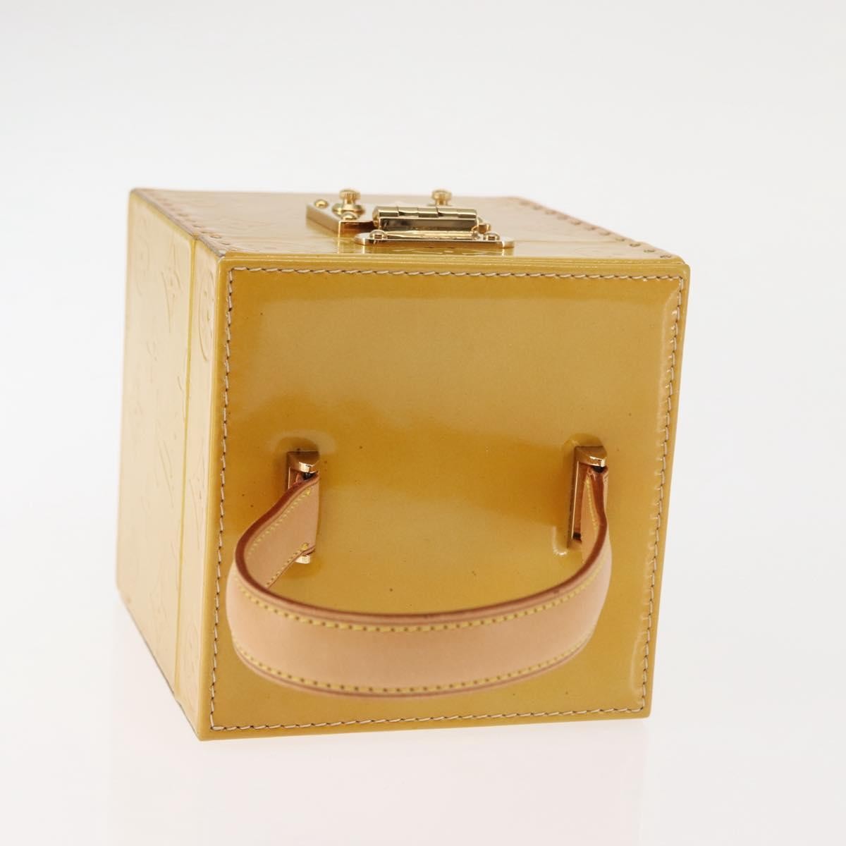 Louis Vuitton Bleecker Box Bag Monogram Vernis Beige Patent_Leather Clutche & Pouche Bag (Pre-Owned)
