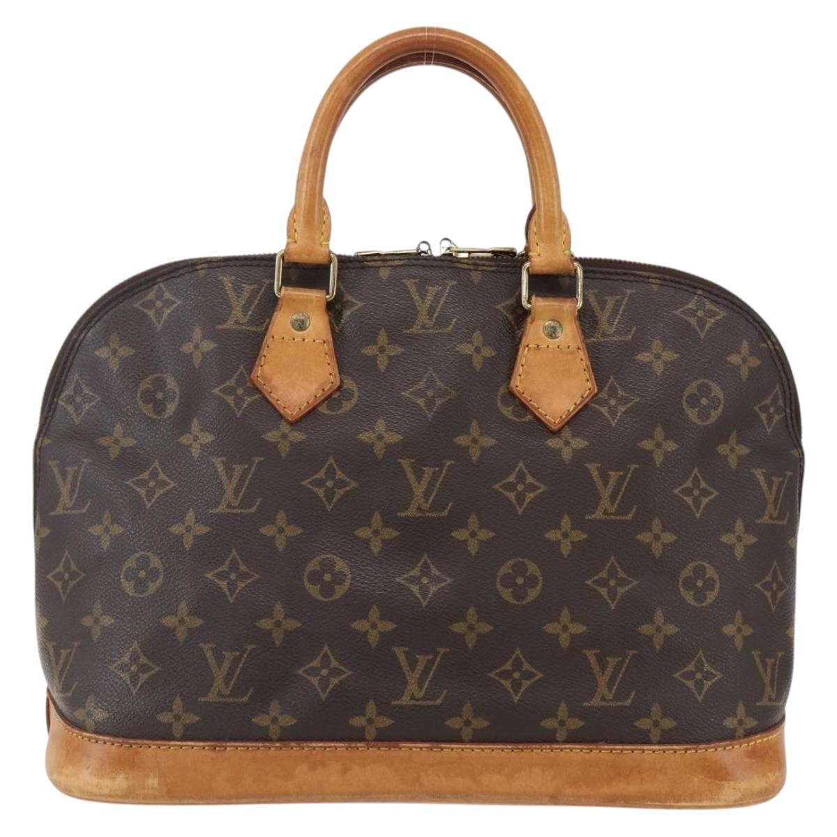 Louis Vuitton Vintage Alma Handbag Monogram Canvas Brown Canvas Handbag (Pre-Owned)