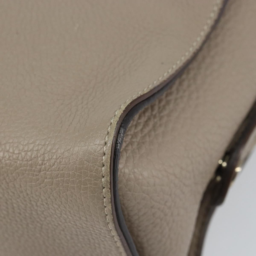Fendi Selleria Lei Bag Leather Gray Leather Handbag (Pre-Owned)
