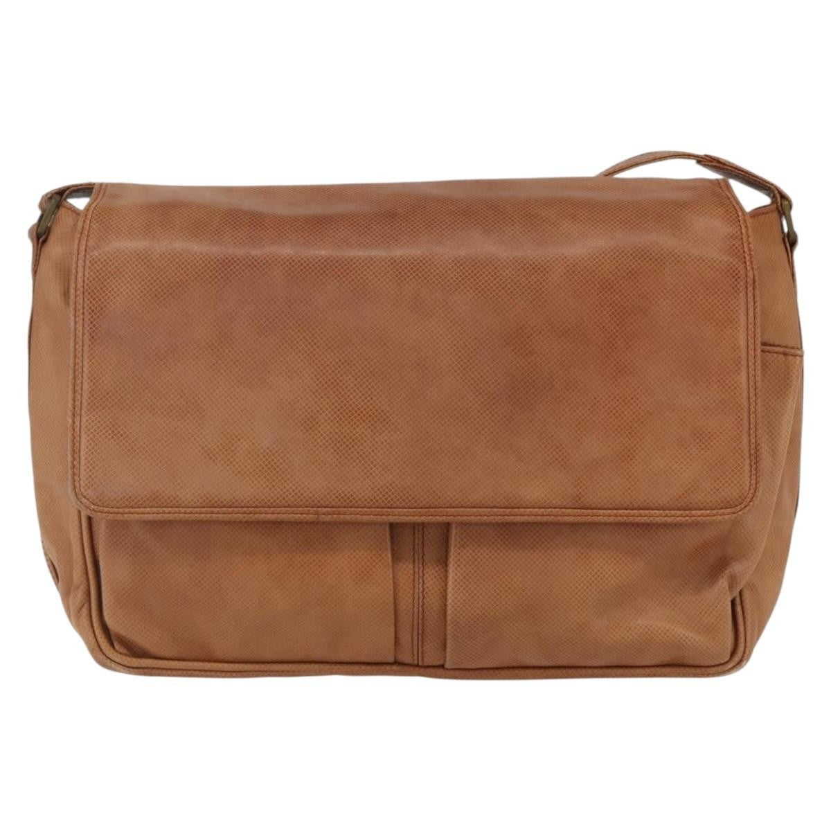 Bottega Veneta Vintage Shoulder Bag Leather Brown Leather Shoulder Bag Bag (Pre-Owned)