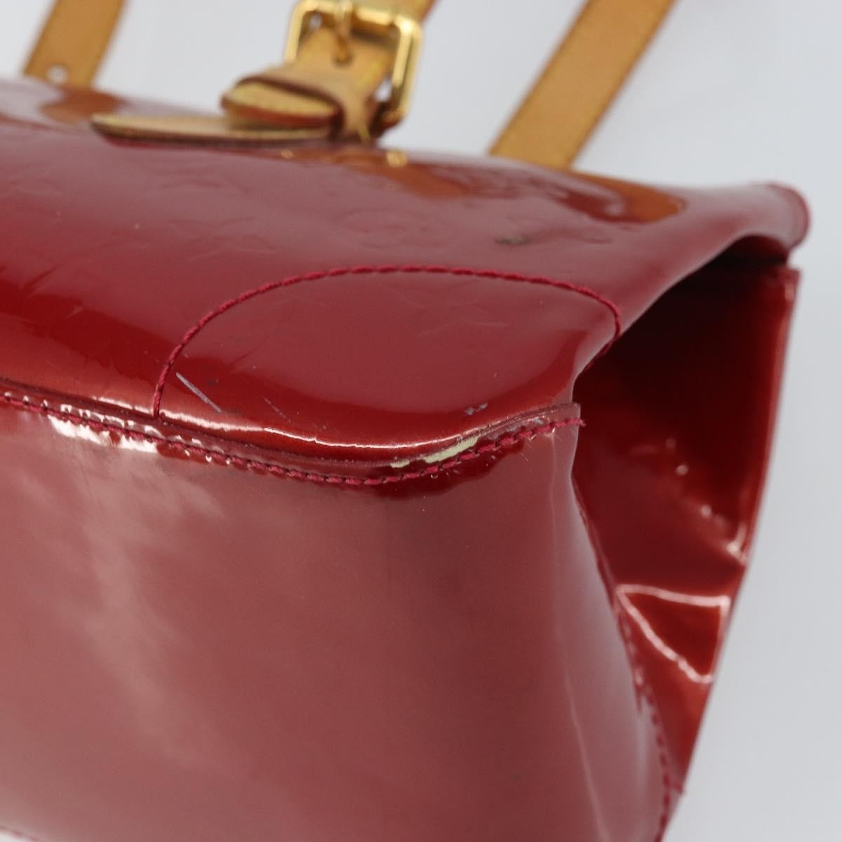 Louis Vuitton Rosewood Avenue Handbag Monogram Vernis Red Patent_Leather Handbag (Pre-Owned)