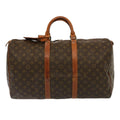 Louis Vuitton Keepall Bag Monogram Canvas Brown Canvas Travel Bag Bag (Pre-Owned)