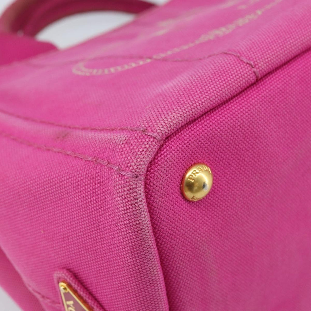 Prada Canapa Tote Canvas Pink Canvas Tote Bag Bag (Pre-Owned)