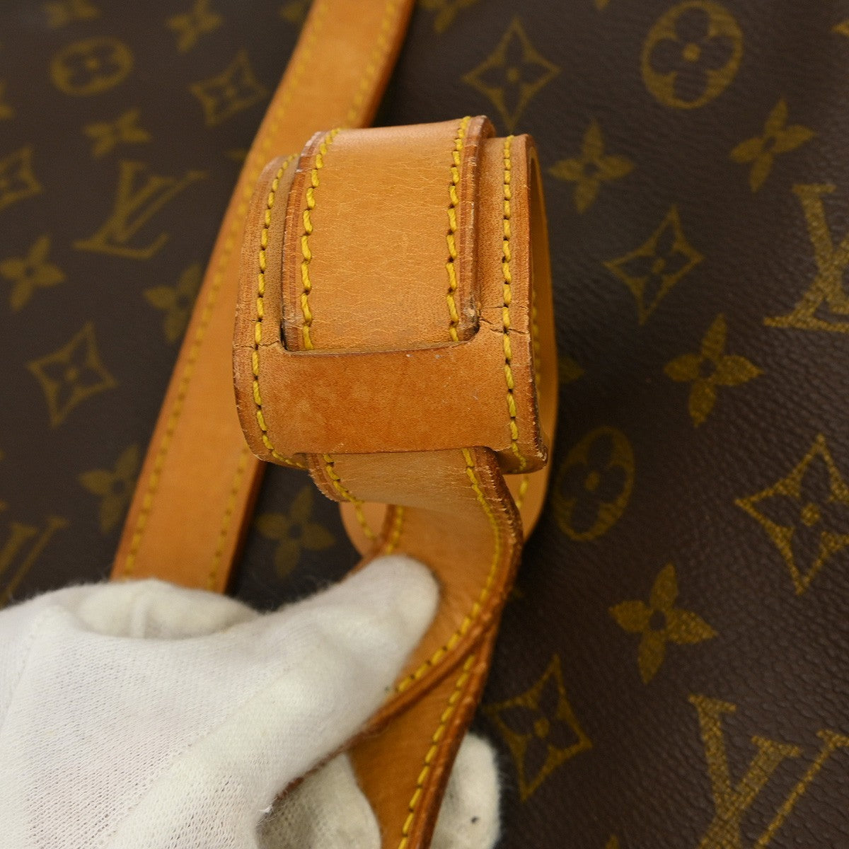 Louis Vuitton Saumur Handbag Monogram Canvas Brown Canvas Shoulder Bag Bag (Pre-Owned)