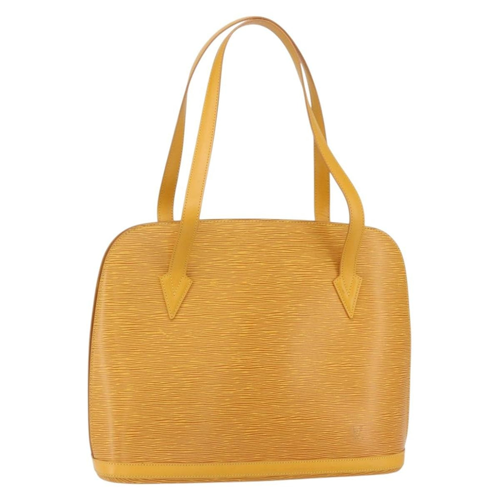 Louis Vuitton Lussac Handbag Epi Leather Yellow Leather Shoulder Bag Bag (Pre-Owned)
