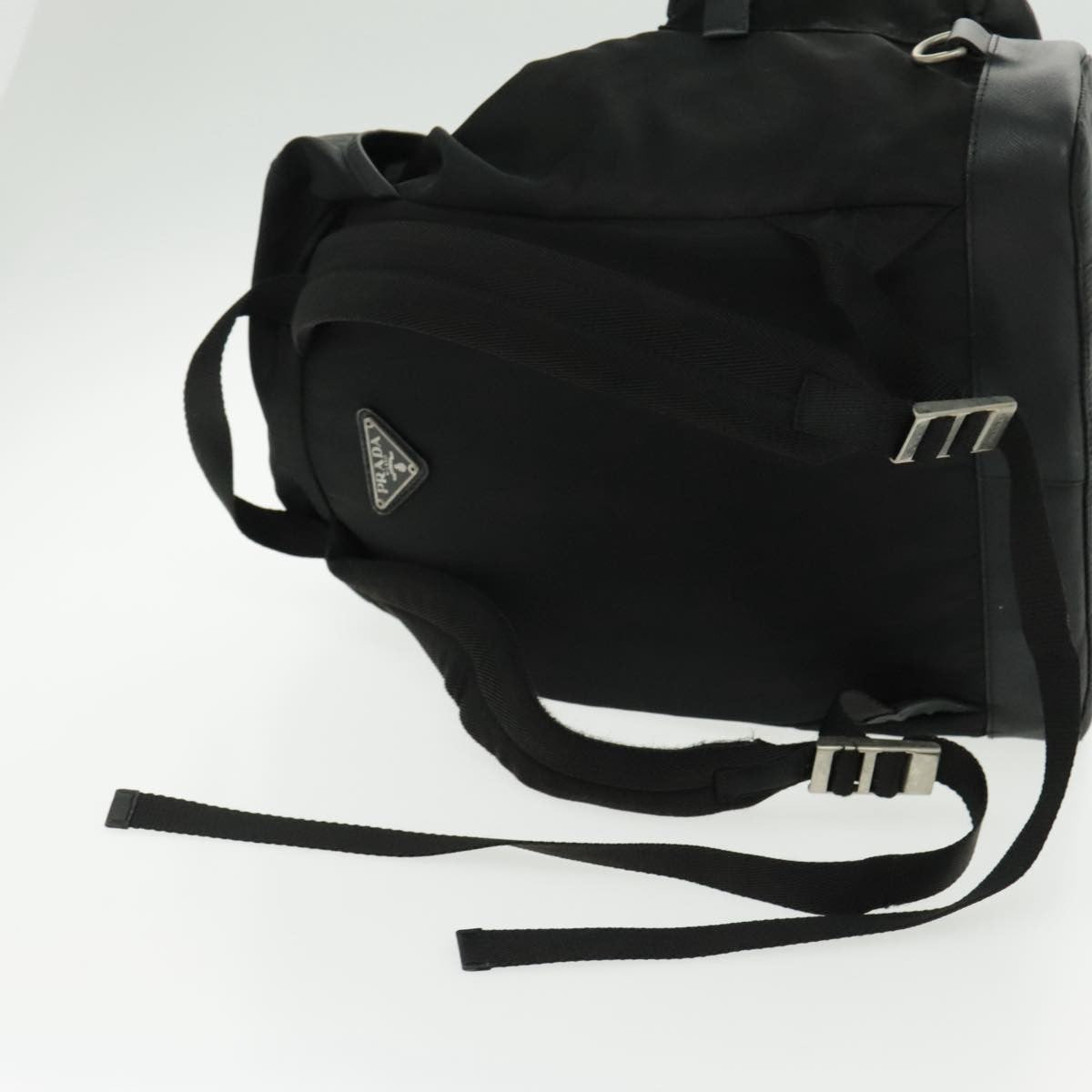 Prada Double Front Pocket Backpack Tessuto Black Nylon Backpack Bag (Pre-Owned)
