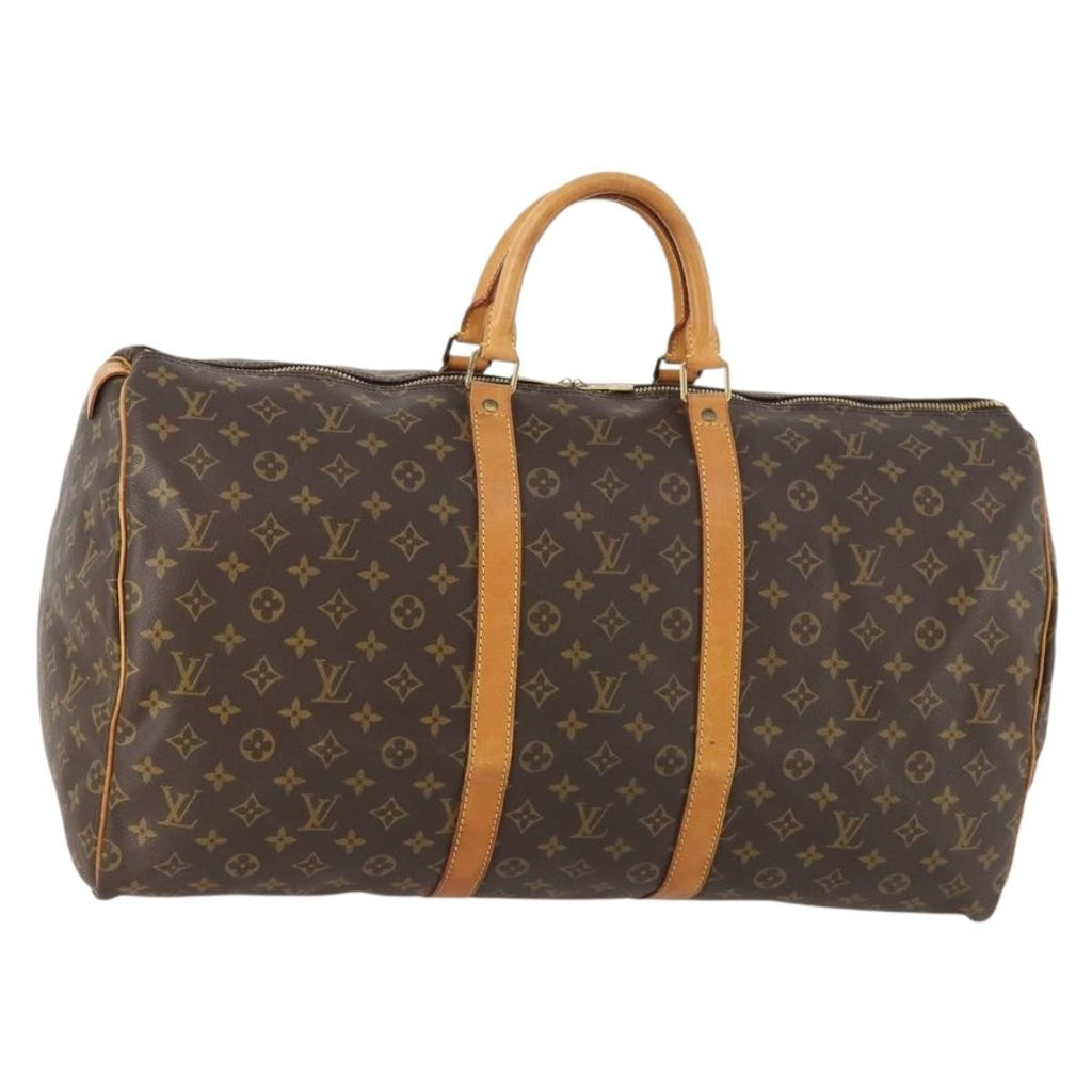 Louis Vuitton Keepall Bag Monogram Canvas Brown Canvas Travel Bag Bag (Pre-Owned)