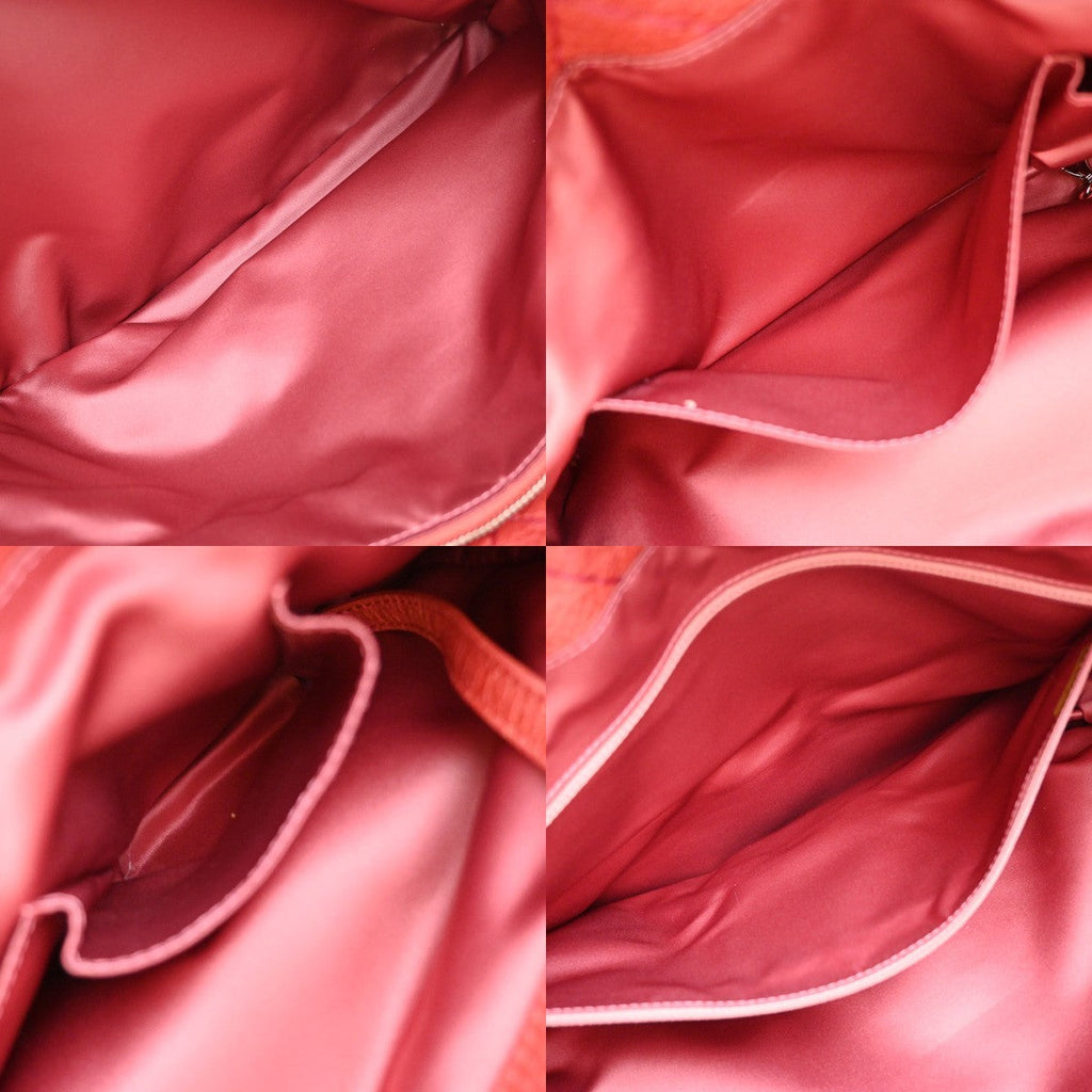 Chanel On The Road Tote Quilted Leather Pink Leather Tote Bag Bag (Pre-Owned)