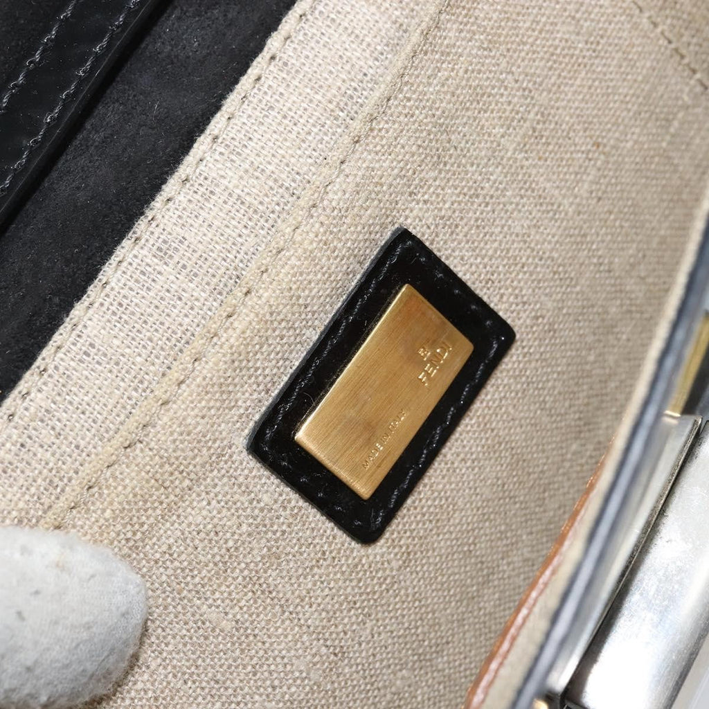 Fendi Vintage Shoulder Bag Enamel Black Patent_Leather Shoulder Bag Bag (Pre-Owned)