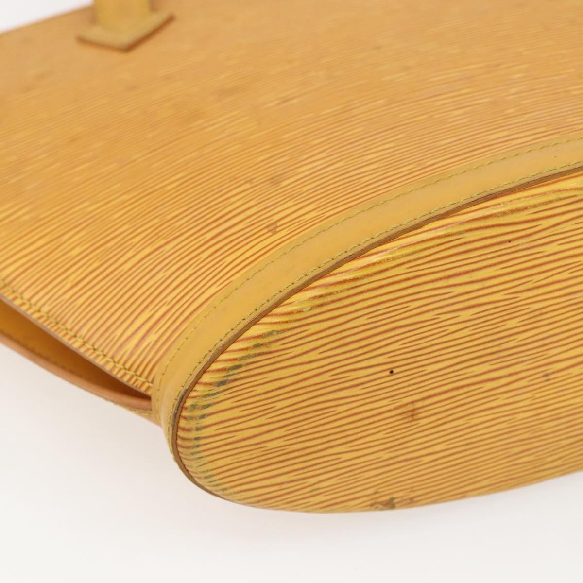Louis Vuitton Saint Jacques Handbag Epi Leather Yellow Leather Handbag (Pre-Owned)