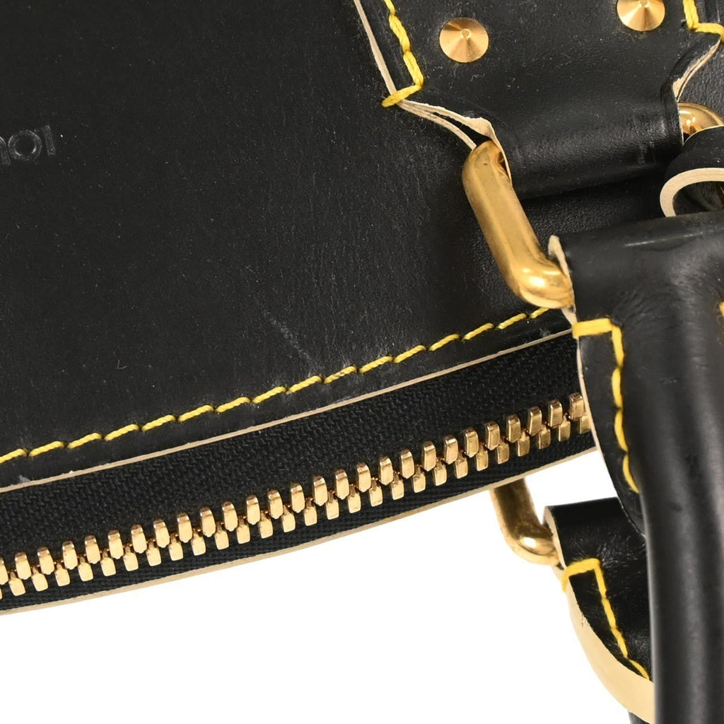 Louis Vuitton Suhali Lockit Handbag Leather Black Leather Handbag (Pre-Owned)
