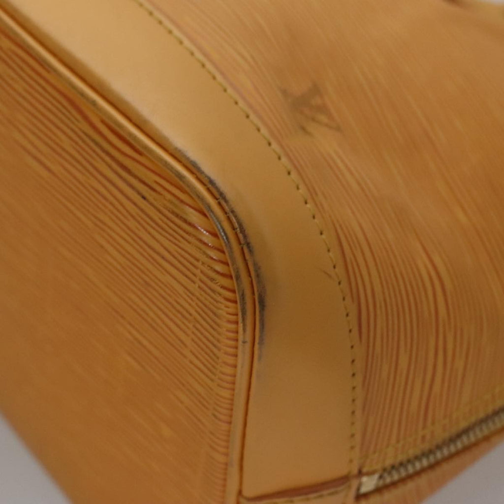 Louis Vuitton Alma Handbag Epi Leather Yellow Leather Handbag (Pre-Owned)