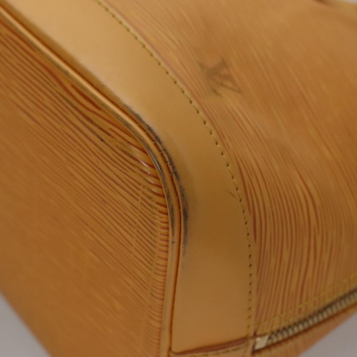 Louis Vuitton Alma Handbag Epi Leather Yellow Leather Handbag (Pre-Owned)