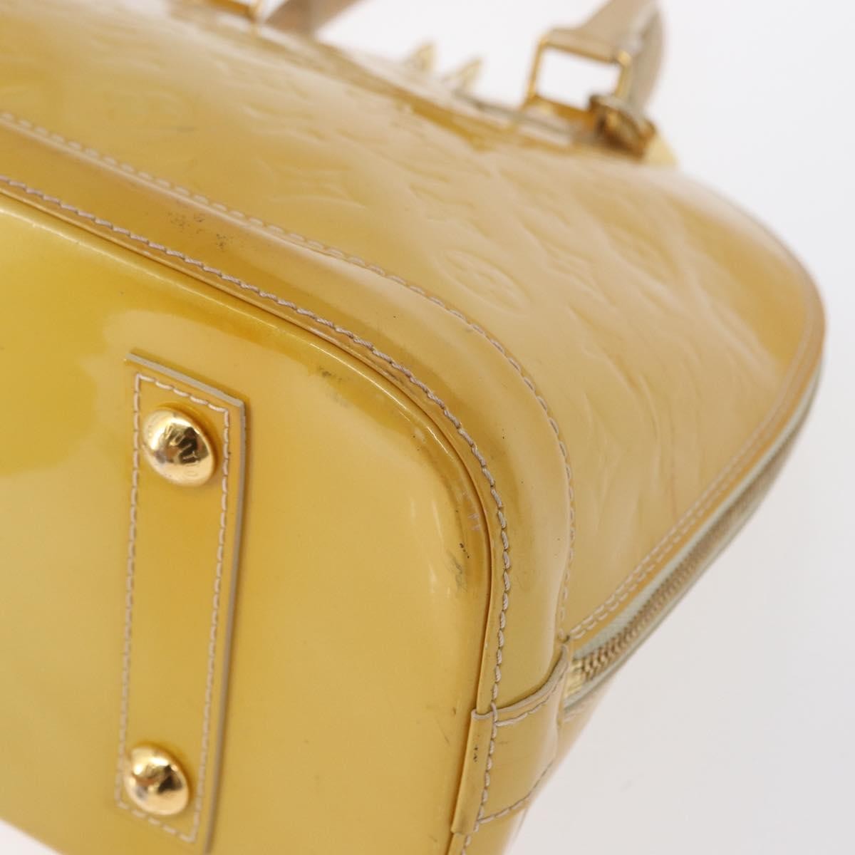 Louis Vuitton Alma Handbag Patent Leather Yellow Patent_Leather Handbag (Pre-Owned)
