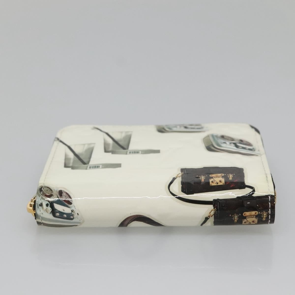 Louis Vuitton Nicolas Ghesquière Zippy Wallet Patent Monogram White Patent_Leather Wallets Accessory (Pre-Owned)