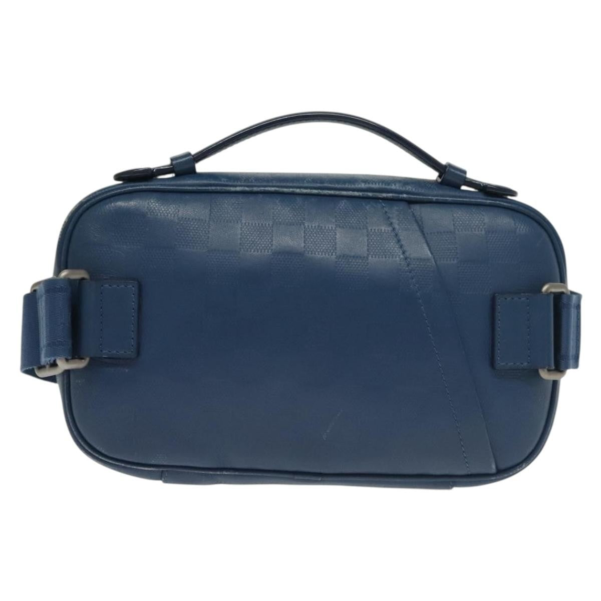 Louis Vuitton Ambler Bag Damier Infini Leather Blue Leather Shoulder Bag Bag (Pre-Owned)