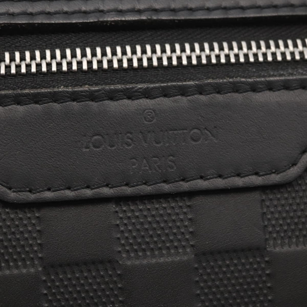 Louis Vuitton Avenue Soft Briefcase Damier Infini Leather Black Leather Briefcase Bag (Pre-Owned)