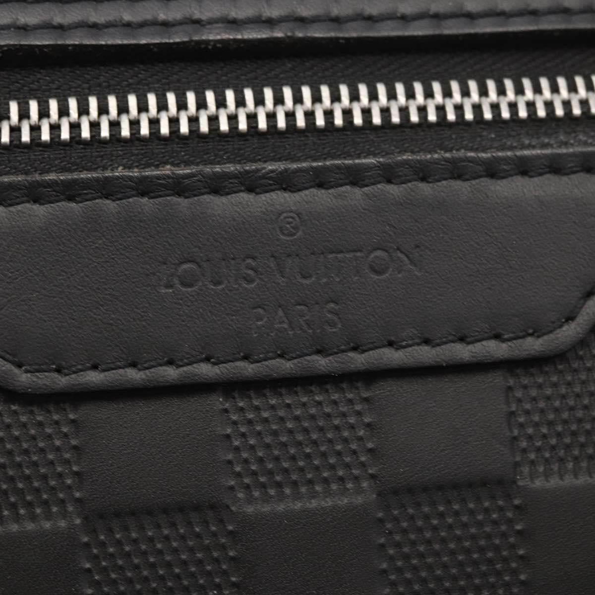 Louis Vuitton Avenue Soft Briefcase Damier Infini Leather Black Leather Briefcase Bag (Pre-Owned)