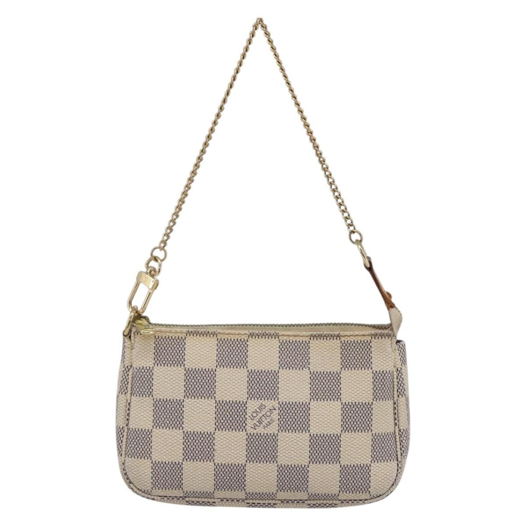 Louis Vuitton Pochette Accessoires Damier White Canvas Bag (Pre-Owned)
